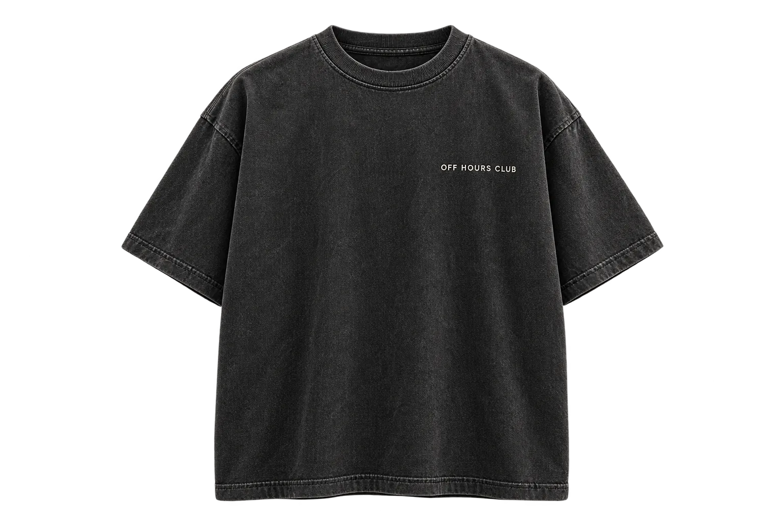 The Everyday Tee — Washed black
