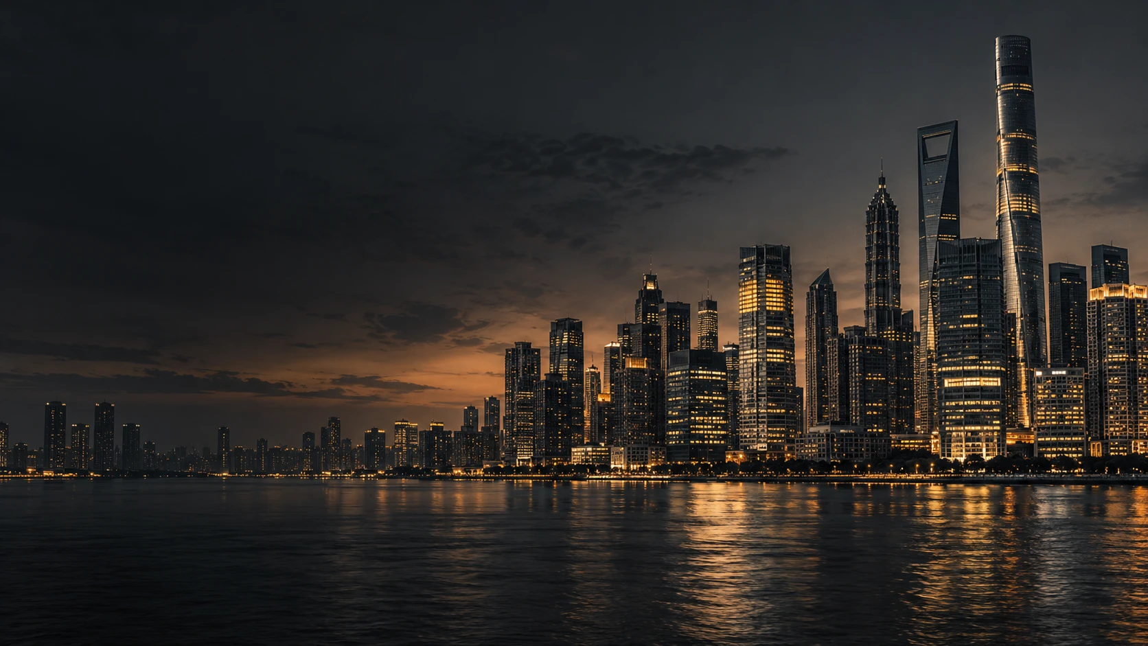 Illustrative evening skyline used in the VELORA template